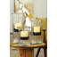 Bougie cylindrique en verre nervuré avec insert rustique - moyen-2011234621