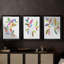 Color Pop Leaves II - Toile tendue avec châssis sur mesure - 3 pièces-180077481-180077487