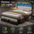 Tryston Queen Bed Frame With Led Lights & 2 Storage Drawers, White-1925215924-1879529344