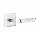 Select Round Privacy (Bed & Bath) Door Lever with Square Rosette