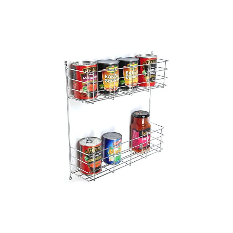 Wall Spice Rack, 42.6 H x 39.5 W x 10 D cm 