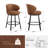 Modern Upholstered Swivel Bar Stools With Metal Frame-1059748621-1059748658