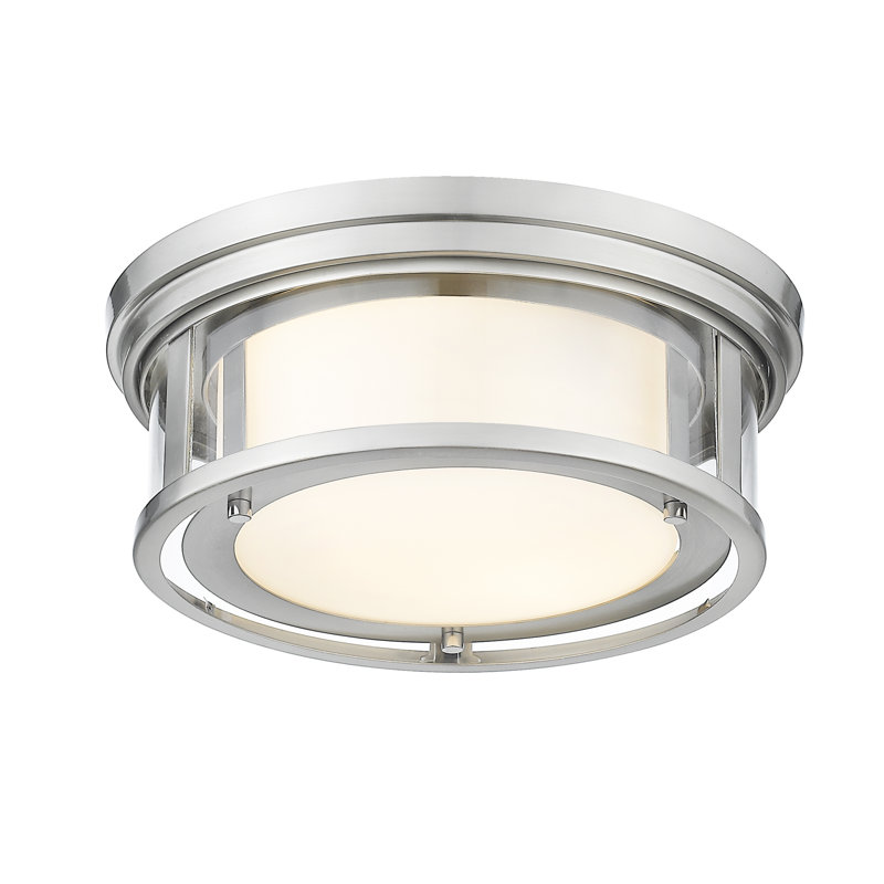 Sewickly Glass Flush Mount, Brushed Nickel