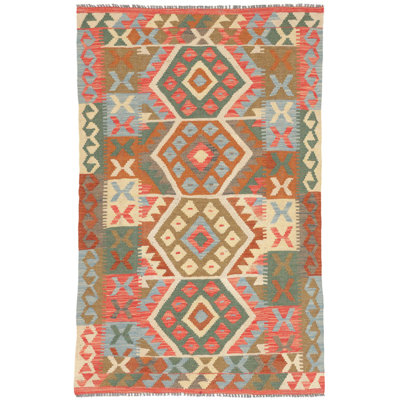 Geometric Wool Hand Woven 102cm X 163cm Area Rug