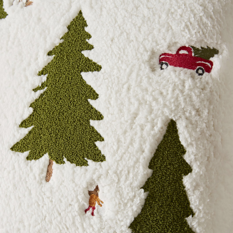 Cosy Boucle Christmas Tree Cushion Cover