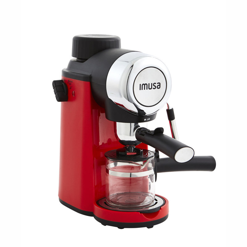 Machine à espresso / cappuccino 4 tasses IMUSA , H 13,52 po x l 9,4 po x P 11,7 po, Rouge