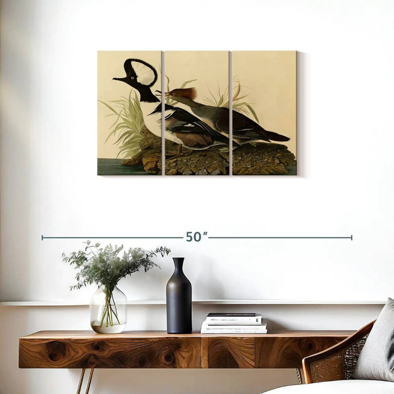 Brampt Hooded Merganser, 20" H x 33" W