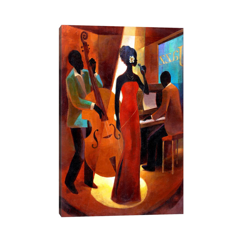 In A Sentimental Mood by Keith Mallett - Floater Frame Painting on Canvas, 66.04 cm H x 45.72 cm W x 1.91 cm D, No Frame