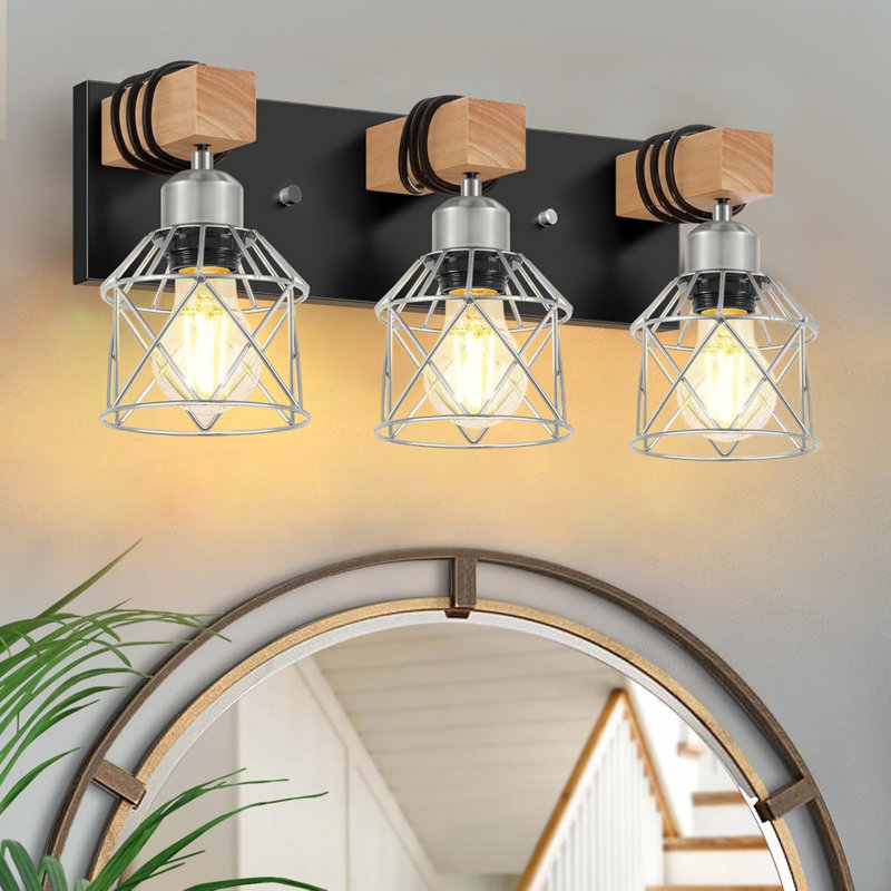 Dimmable Vanity Light, 3 Lights, Silver
