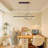 Modern Chandeliers For Dining Room Dimmable LED Chandelier Linear Pendant Light For Kitchen Island Globe Haning Pendant Chandelier Lighitng With Remote
