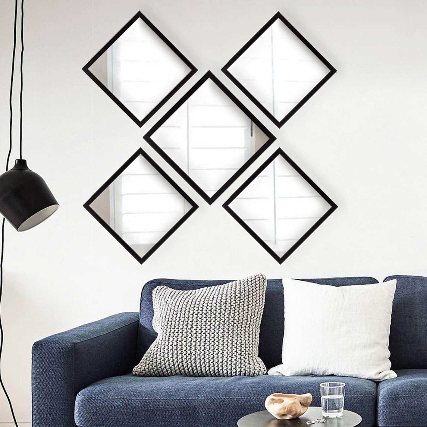 Living Room Modern Luxury Customized Art Stand Metal Mirror High