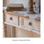 Console courbée de style antique avec plateau en bois rustique