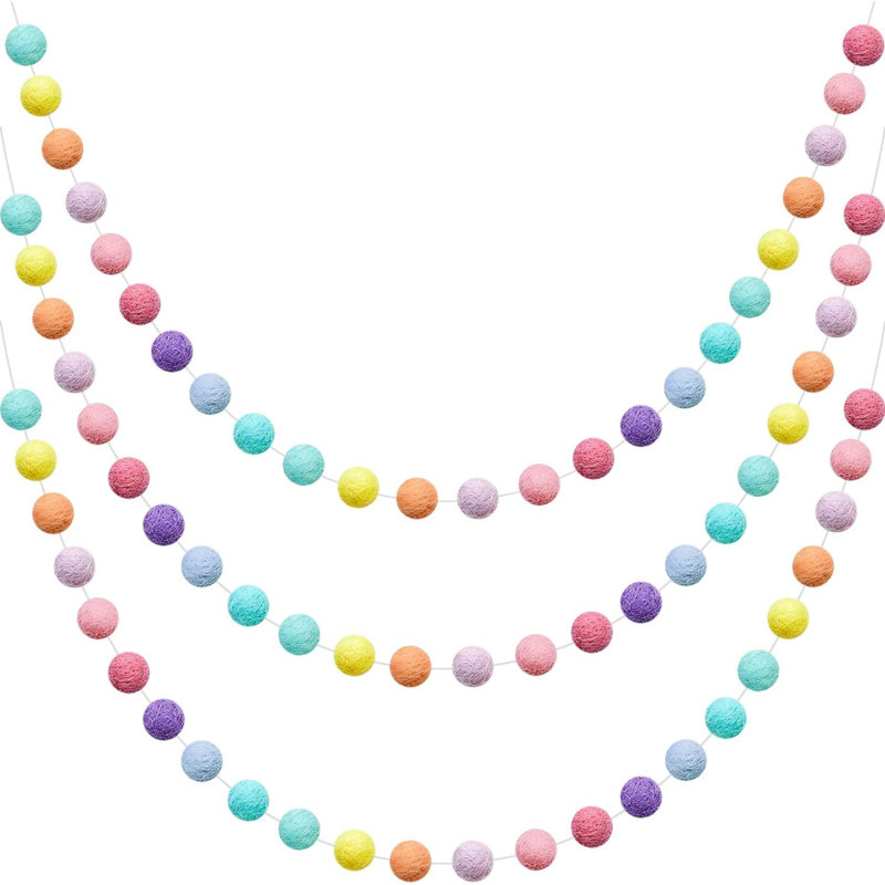 Guirlande de 78 po, Rose / bleu clair / mauve