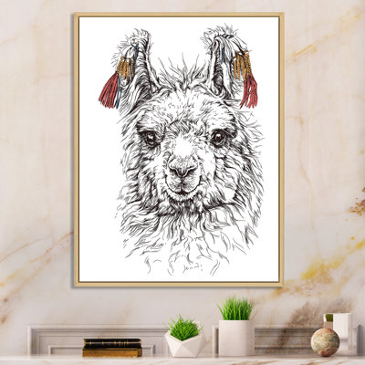 «Cute Lgbt Lama Alpaca», impression sur toile