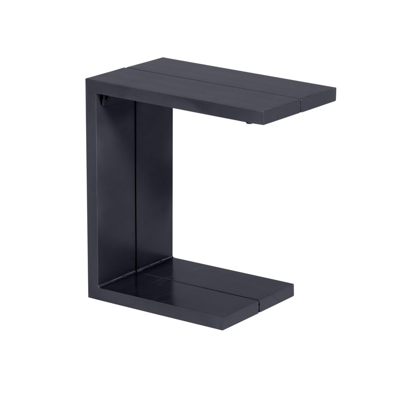 Alphonzo Aluminium Side Table, Coal black