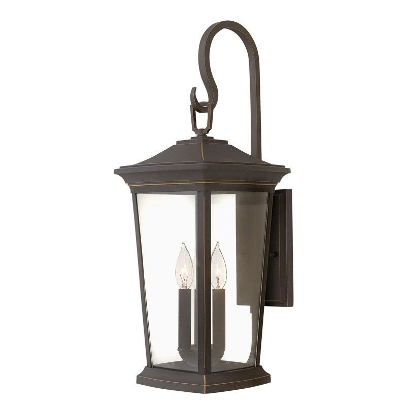 Bromley 3-Light Aluminum Outdoor Wall Mount Lantern, Oil Rubbed Bronze, Yes