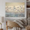 Art floral sur bois de pin, champ de fleurs divin IV