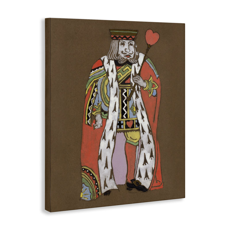 «King King Card Card», art mural sur toile par June Erica Vess, H 20 po x l 16 po