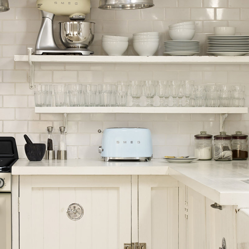 SMEG 50's Retro Style Aesthetic 2 Slice Toaster, Red
