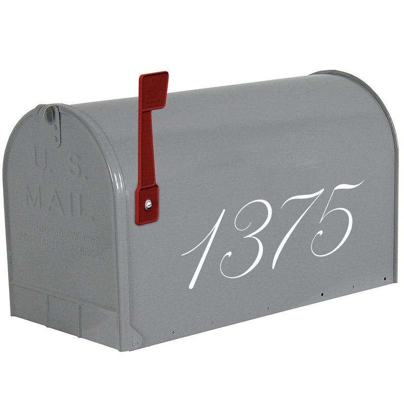 4 po Numéro de maison de l’autocollant, Blanc