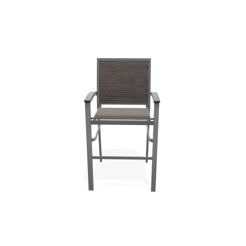 Chaise de café empilable en aluminium Bazza, Graphite, James