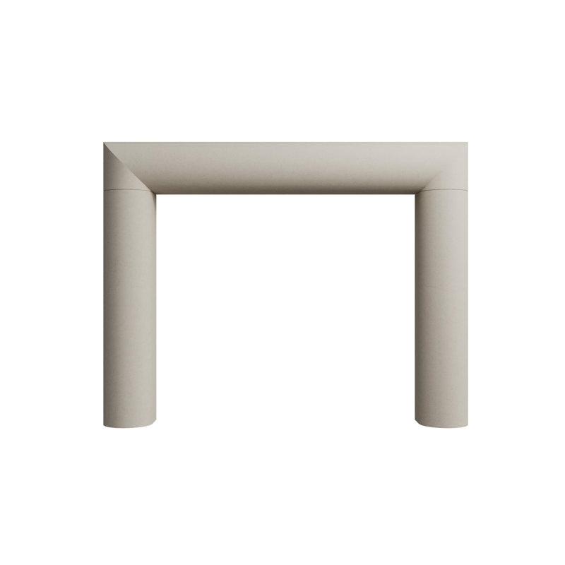 Encadrement de foyer en pierre avec foyer standard Aspen, P 8 po x H 54 po x l 70 po, Tanné