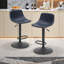 Ensemble de 2 tabourets de bar pivotants Mid-Century avec support pour le dos et hauteur réglable-1683755543