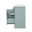 Ensemble de meuble-lavabo sur pied 36 po avec lavabo en céramique, meuble-lavabo sur pied simple en bois massif avec 2 tiroirs basculants et une porte-1329198443