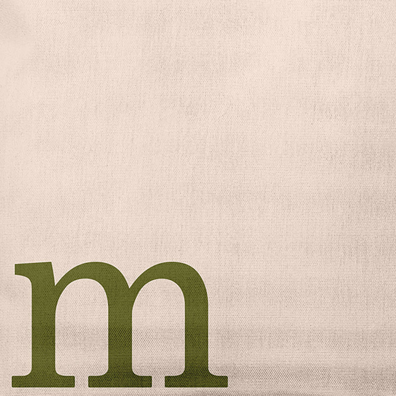 Coussin décoratif intérieur / extérieur Modern Monogram, Olive