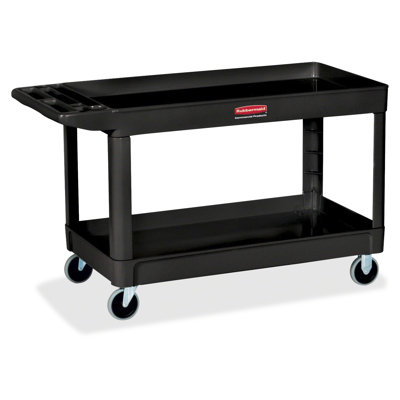 Chariot utilitaire de roulettes 2 tablettes