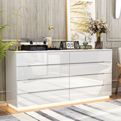 8 Drawer 47.36" W Double Dresser
