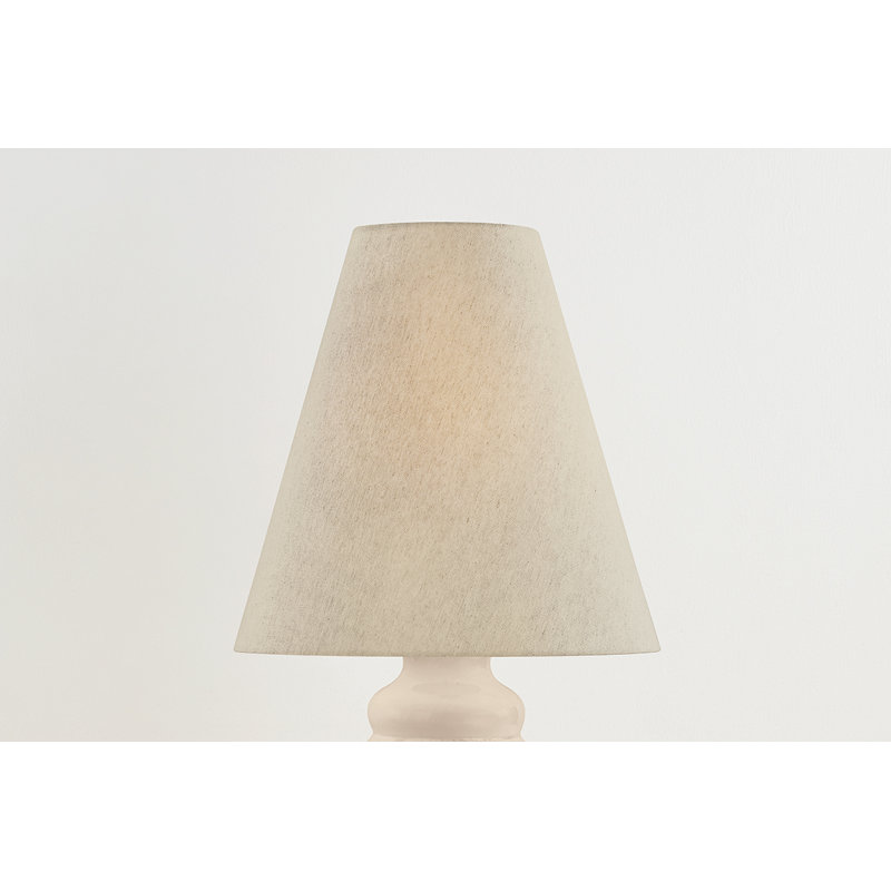 Tybee Table Lamp in Aged Brass and Ceramic Elemental White by Cortney Bishop