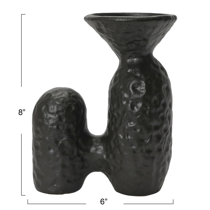 Vase en grès texturé
