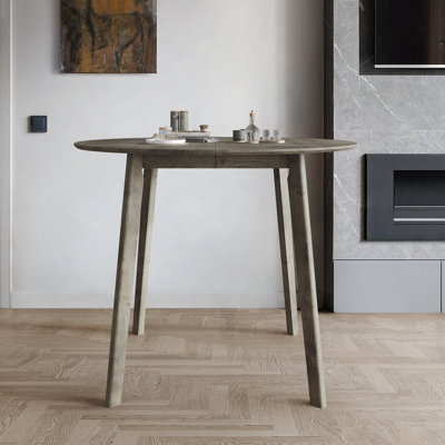 45" L ROUND COUNTER HEIGHT TABLE IN DARK GREY