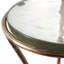 Accent de table en fer et en verre avec trépied sculptural et base moderne pour salon, bureau à domicile, or 23 po et transparent