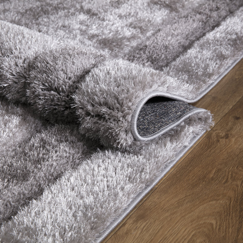 Avey Soild Colour Shag Area Rug, Rectangle 60cm x 110cm