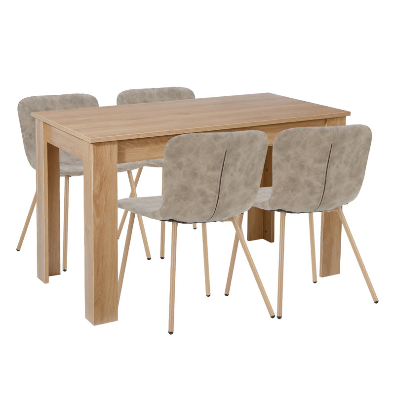 Ludden 4 - Person Dining Set, 75" H x 120" L x 70" W