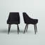 Chaise Rainville, côté, rembourrée, cuisine, salle à manger, tissu, métal-888616216-888612077