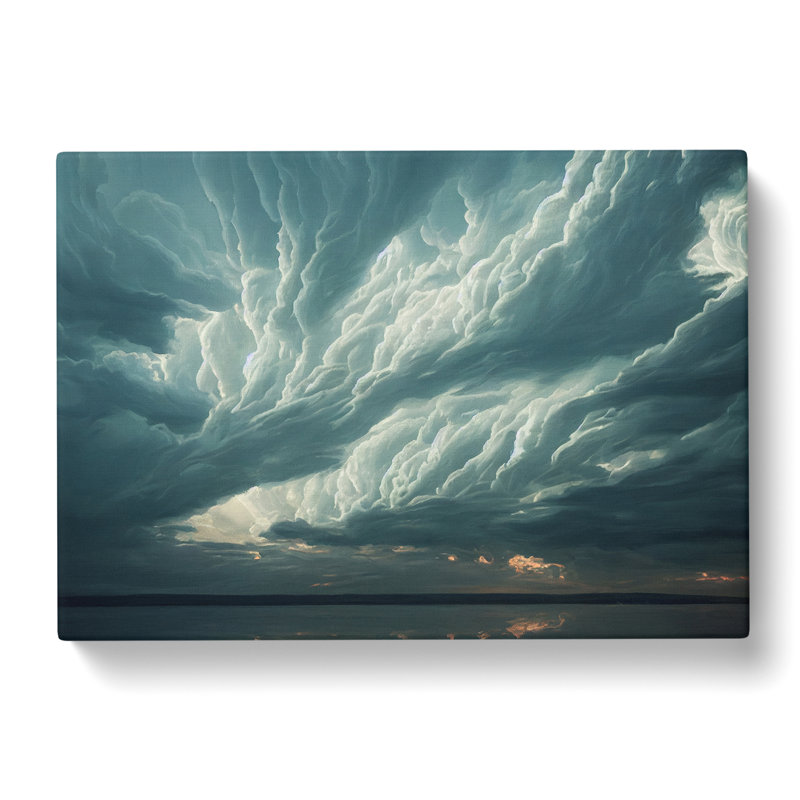 Splendorous Clouds - Wrapped Canvas Painting, 35cm H x 50cm W x 3cm D