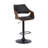 Afshar Swivel Adjustable Height Bar Stool with Pedestal Base in Faux Leather, Wood and Iron-1965229345-1941309131