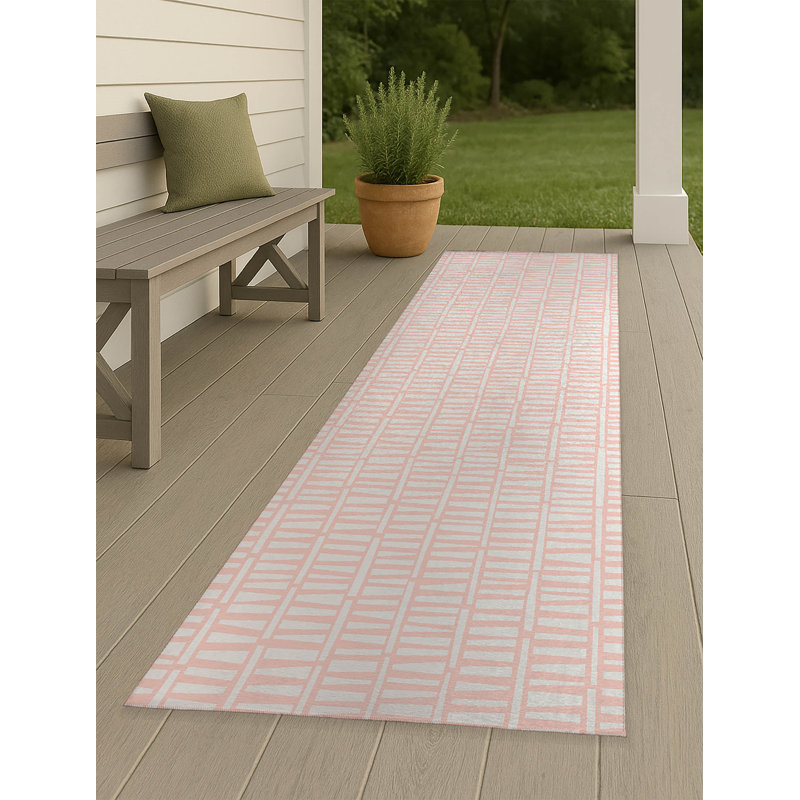 Heritage Haven Non-Slip Outdoor Rug, Runner 2'6" x 8'