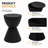 Durant Modern Hourglass Drum End Table with Removable Storage Lid, Indoor Outdoor Side Table & Small Patio Stool, No Assembly Lightweight Accent Table-683364347-780214274