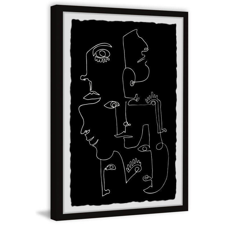 «Line Face Illusion», reproduction encadrée, L 8 po x H 12 po