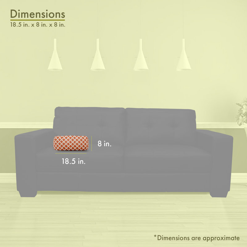 Bamboo Geometric Outdoor Reversible Throw Pillow, Burnt Orange