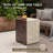 56" Rectangle Concrete Propane Fire Pit Table With Propane Tank Cover-1242534416