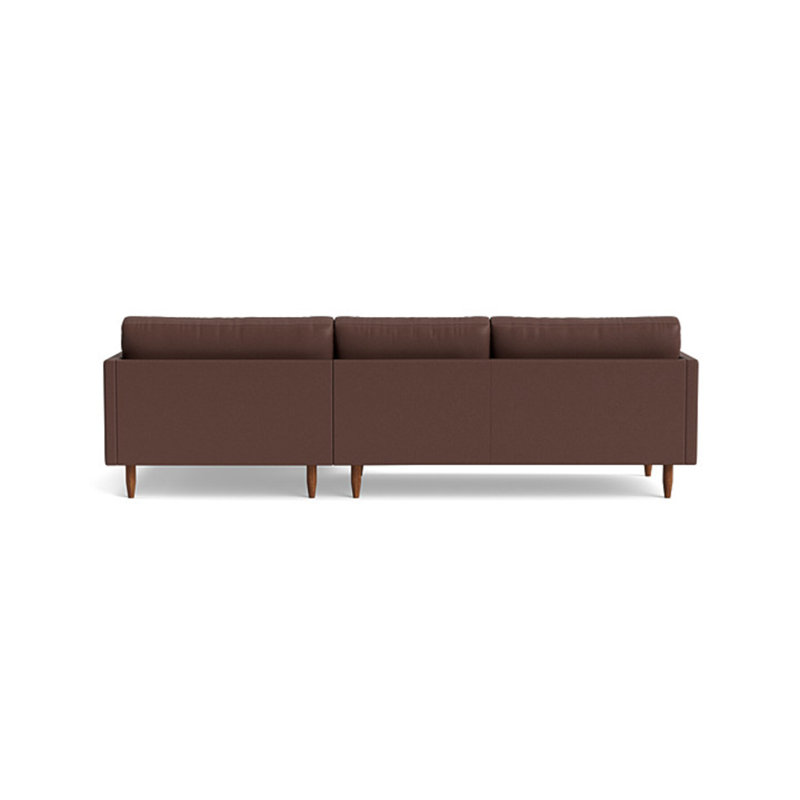 Skinny Fat Chaise Sectional, Right Hand Facing, Leather - Deep Blue