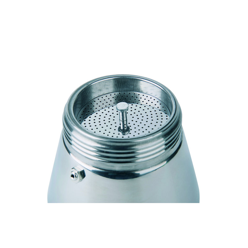 Excelsa Chicco Stainless Steel Coffee/Espresso Maker, 15.5 cm H x 14 cm W x 14 cm D