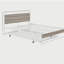 Structure de lit plateforme en métal Roller Queen avec port USB et support à lattes, aucun sommier requis, blanc