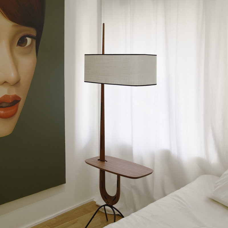 Giraffe Floor Lamp, American Walnut