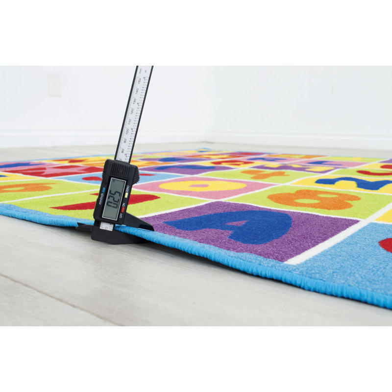 Romig Rectangle Checkered Machine Woven Nylon Rug